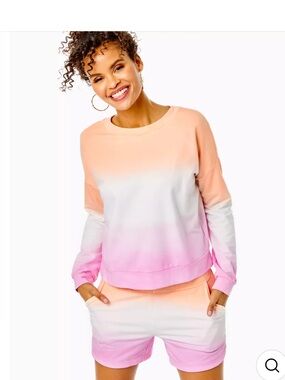 Lilly Pulitzer Peach & Pink Ombre Sheridan Sweatshirt Set